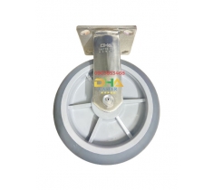 Bánh xe cao su 200 càng inox cố định