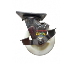 Bánh xe PA 125mm càng inox khóa