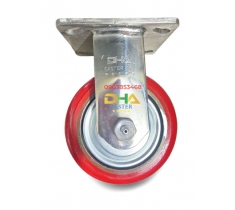 Bánh xe PU 125mm càng Inox 304 cố định