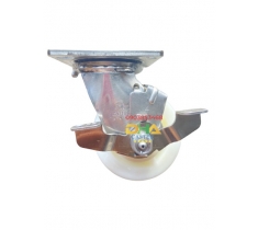 Bánh xe PA 100mm càng inox khóa