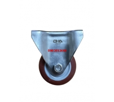 Bánh xe PU 75*32mm càng inox cố định 