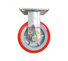 Bánh xe PU 150mm càng inox 304 cố định