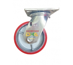 Bánh xe PUG 125mm càng inox 304 xoay