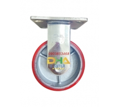 Bánh xe PU 125mm càng inox 304 cố định