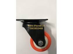 Bánh Xe PU cam- Xoay
