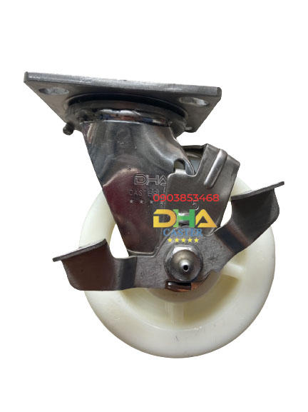 Bánh xe PA 5'' có khóa càng inox