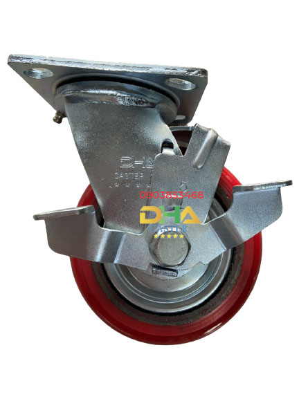 Bánh xe PU Hàn Quốc 125x50 khóa