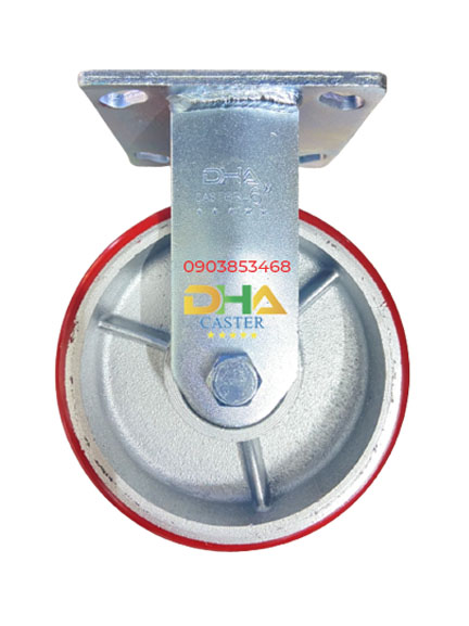 Bánh xe PU 150*50mm gang cố định