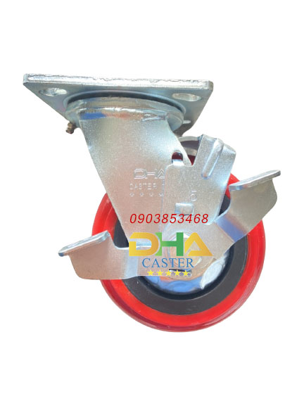 Bánh xe PUKP 130mm khóa
