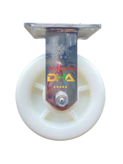 Bánh xe Nylon càng Inox cố định
