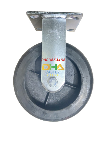 Bánh xe cao su càng thép 200mm