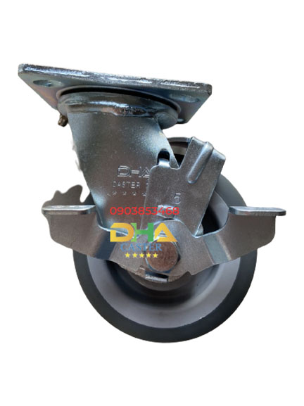 DHA CASTER 5'' Bánh xe cao su 125 khóa