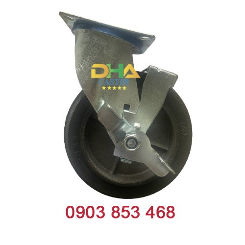 Bánh xe cao su SH200 khóa