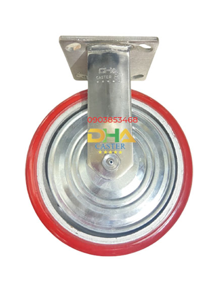 Bánh xe PUK 200mm càng Inox cố định