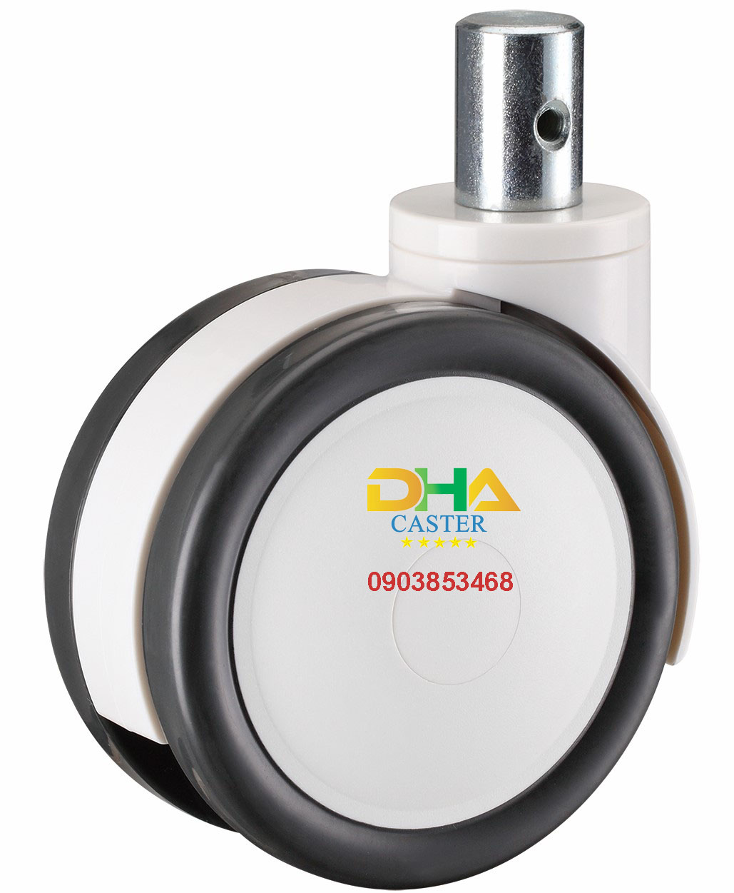 Bánh xe cao su 100mm xoay