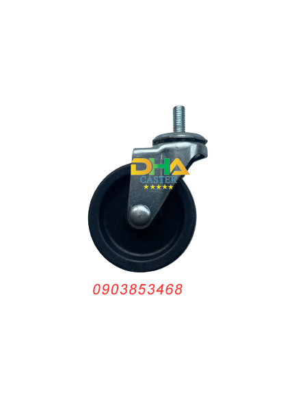 Bánh xe nhựa PP đen xoay M8