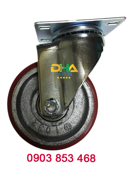 Bánh xe PU gang 100*32 xoay