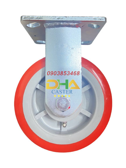 Bánh xe 150mm PU nhựa cố định